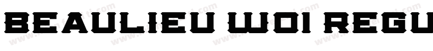 Beaulieu W01 Regula字体转换